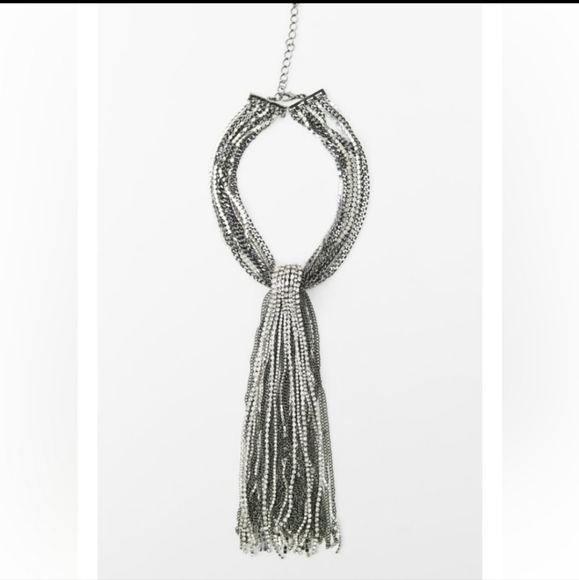 NWTs zara rhinestone cascade necklace - Picture 4 of 4